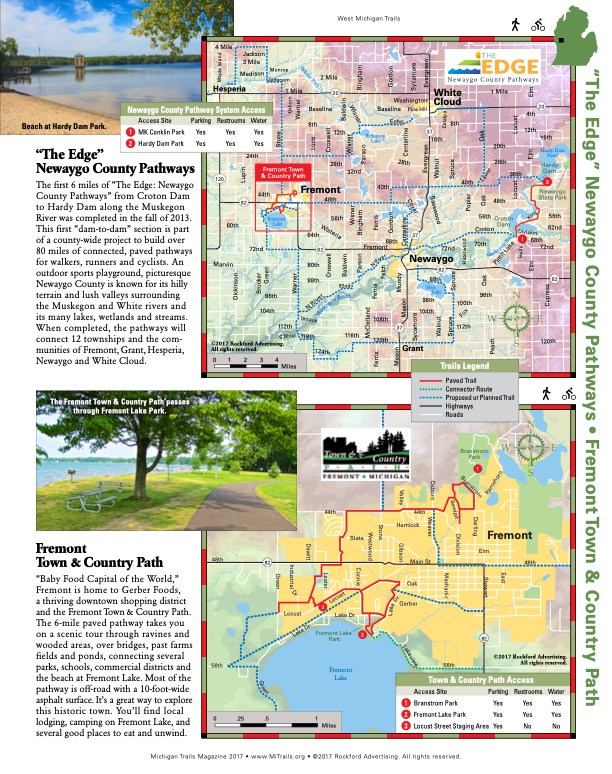 Michigan Trails Magazine Trail Map