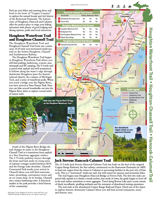 Michigan Trails Magazine Trail Map