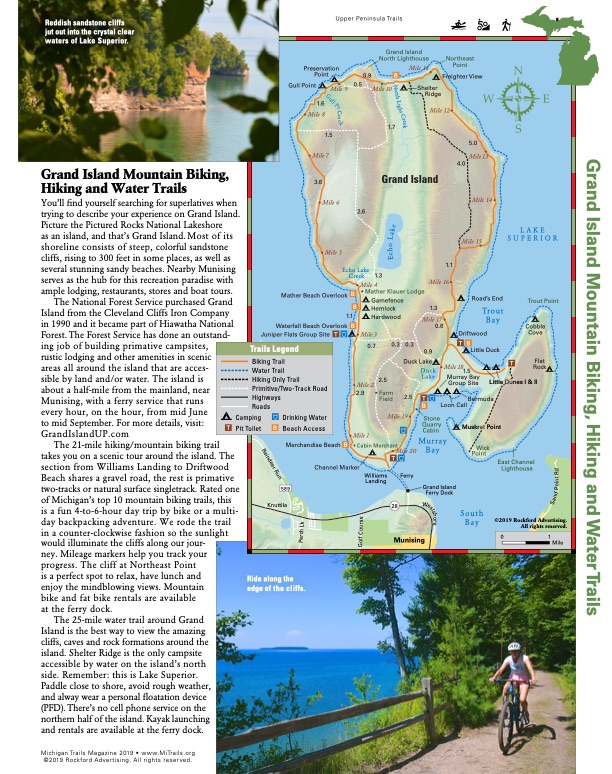 Michigan Trails Magazine Trail Map