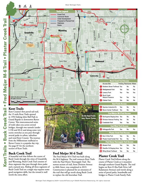 Michigan Trails Magazine Trail Map