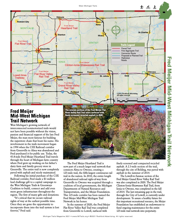 Michigan Trails Magazine Trail Map