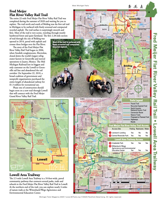 Michigan Trails Magazine Trail Map