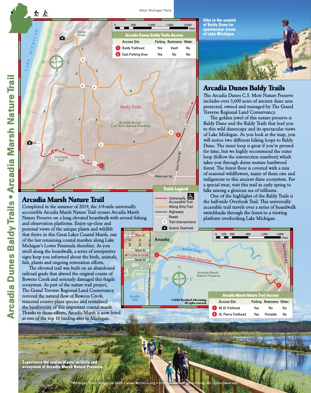 Michigan Trails Magazine Trail Map