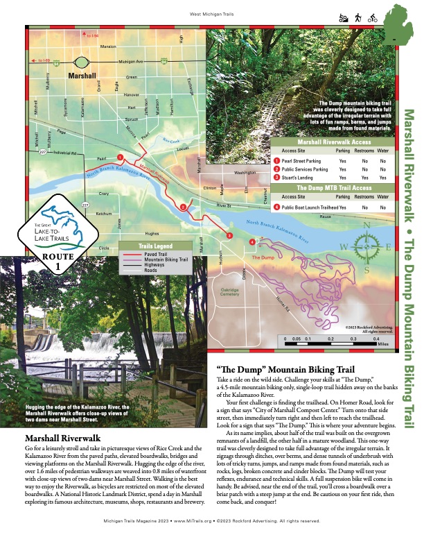 Michigan Trails Magazine Trail Map