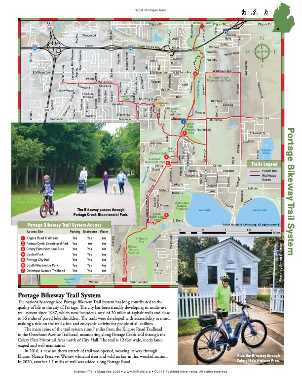 Michigan Trails Magazine Trail Map
