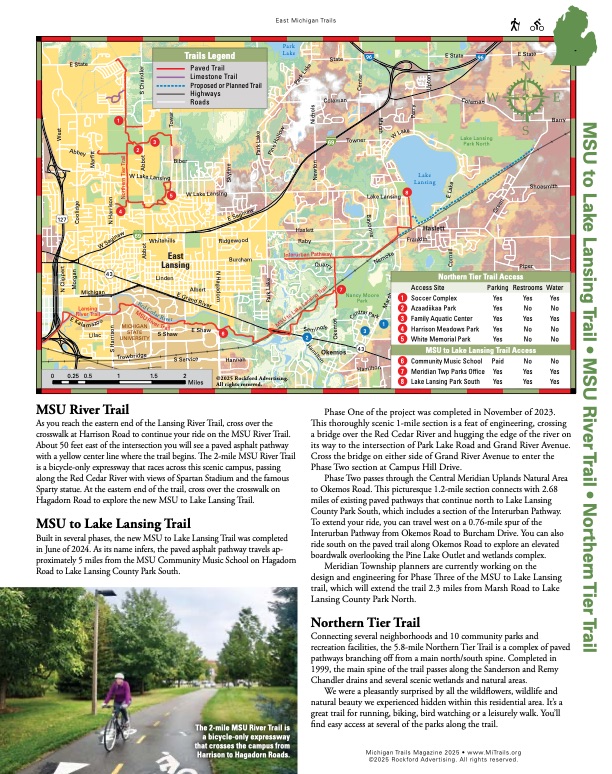 Michigan Trails Magazine Trail Map