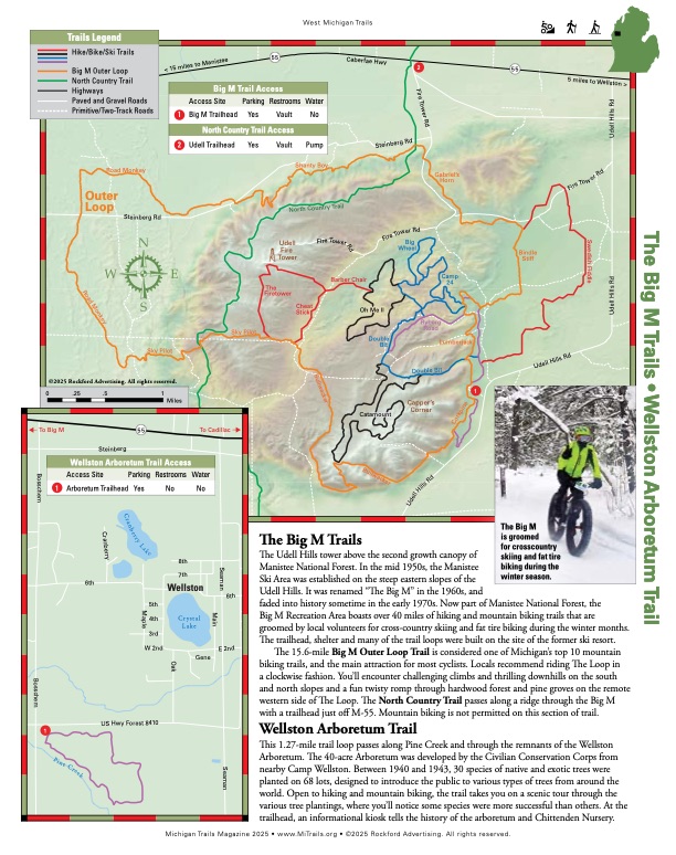 Michigan Trails Magazine Trail Map