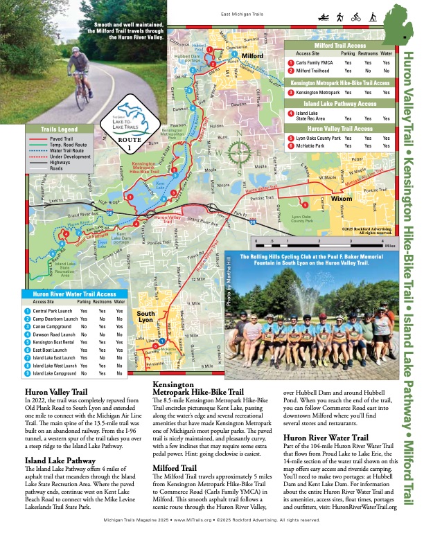 Michigan Trails Magazine Trail Map